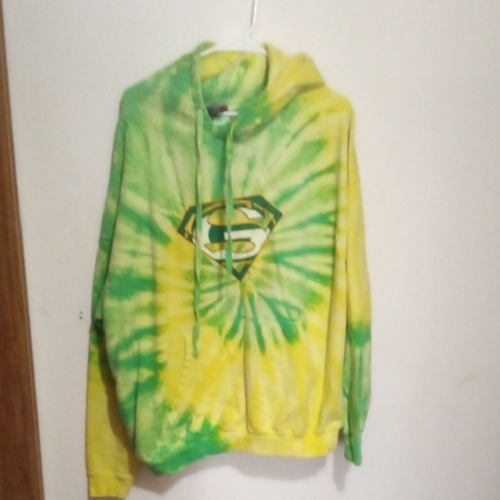 Green Bay Packers Superman Tie Die Hoodie